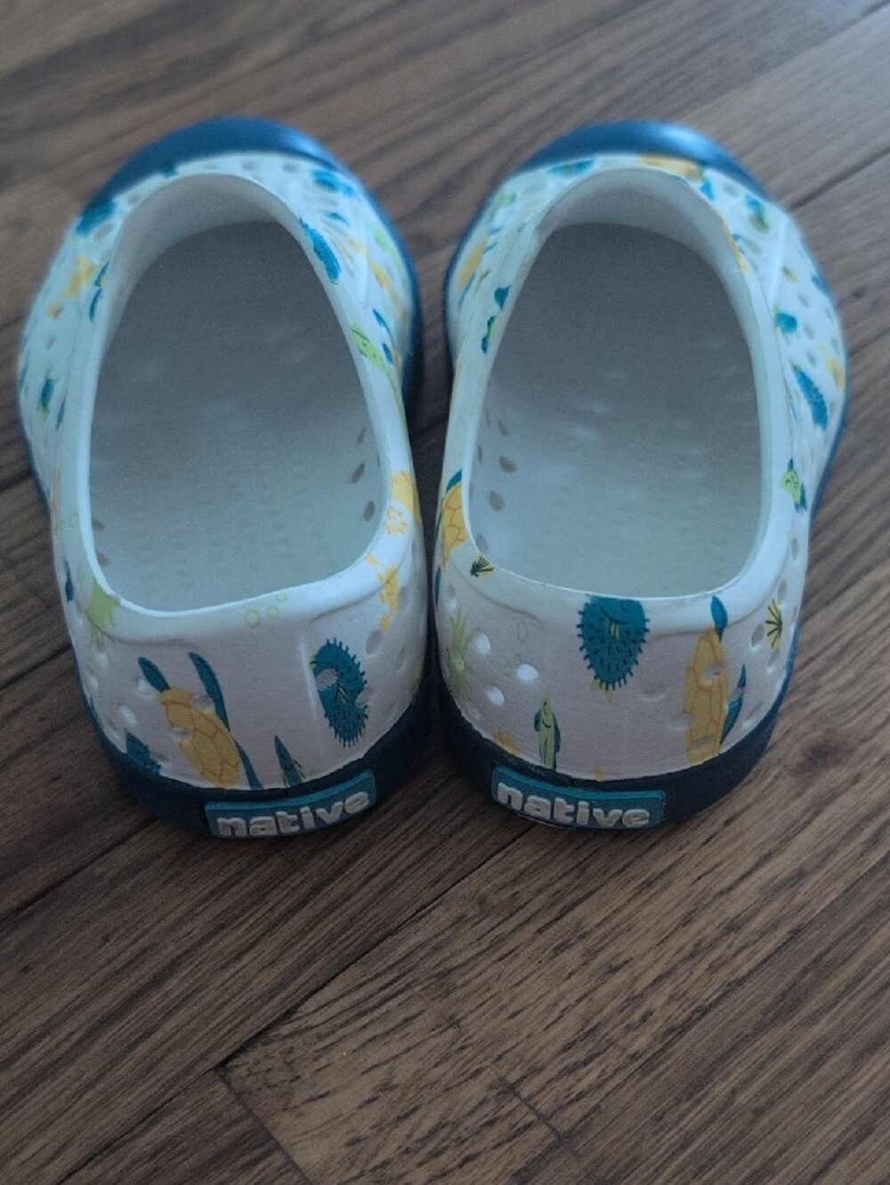 Native Shoes Kids Jefferson Print "Sea Life" Ocean Slip-On Water Sneakers - Picture 3 of 6